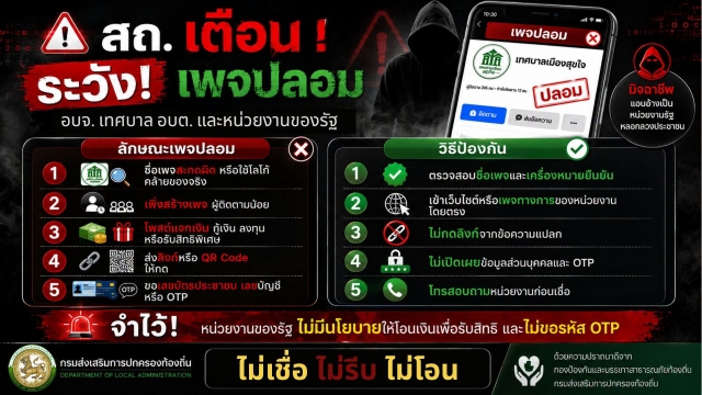 ประชาสัมพันธ์ การสร้างความรู้ความเข้าใจเพื่อป้องกันการหลอกลวงทางออนไลน์ (Scammer)